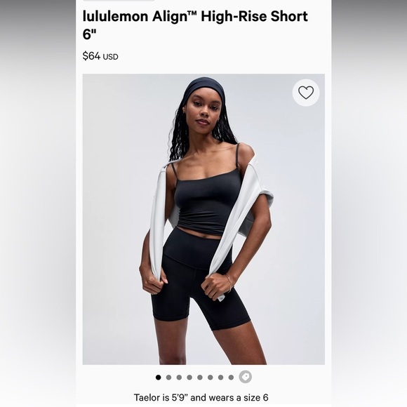 lululemon athletica Pants - Lululemon Align High-Rise Short 6" Black Sz 4 19